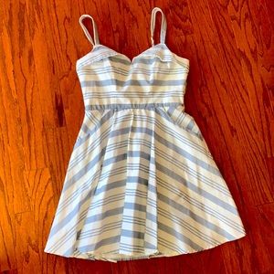 Francescas collection white and blue skater dress